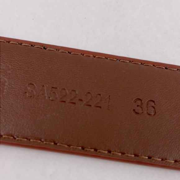 Stacy Adams Men Brown Cognac Leather Belt Pacer Perforated Belt NWT Size 36 - Picture 7 of 10